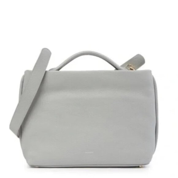 NWT Skagen Mikkeline Satchel purse grey leather *has flaw and missing crossbody* - Picture 1 of 15